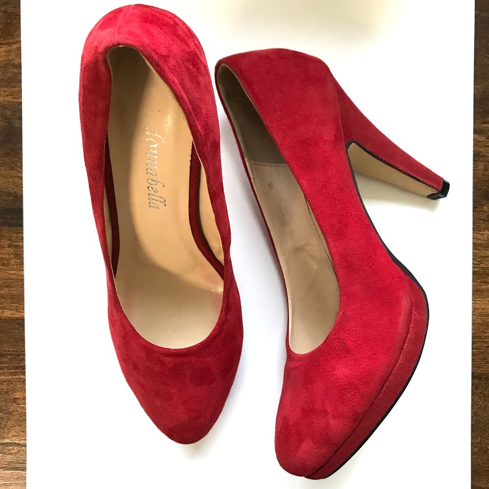Red Suede Heels